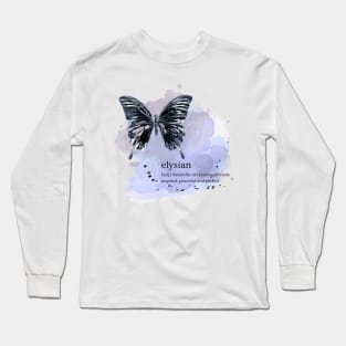 Watercolor butterfly - elysian Long Sleeve T-Shirt